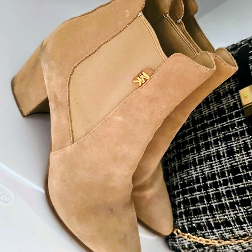 Michael Kors Tan Suede Ankle Boots